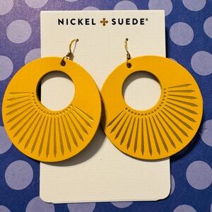 NWT Nickel & Suede Earrings
